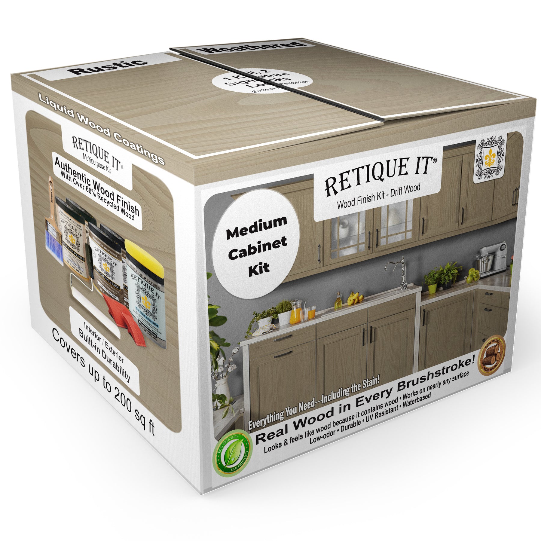 Wood'n Cabinet Kit (24 Door / Grained) - Drift Wood