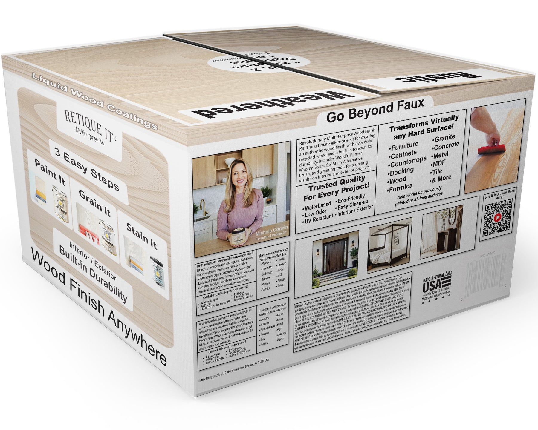 Wood'n Cabinet Kit (48 Door / Grained) - Sun Bleached