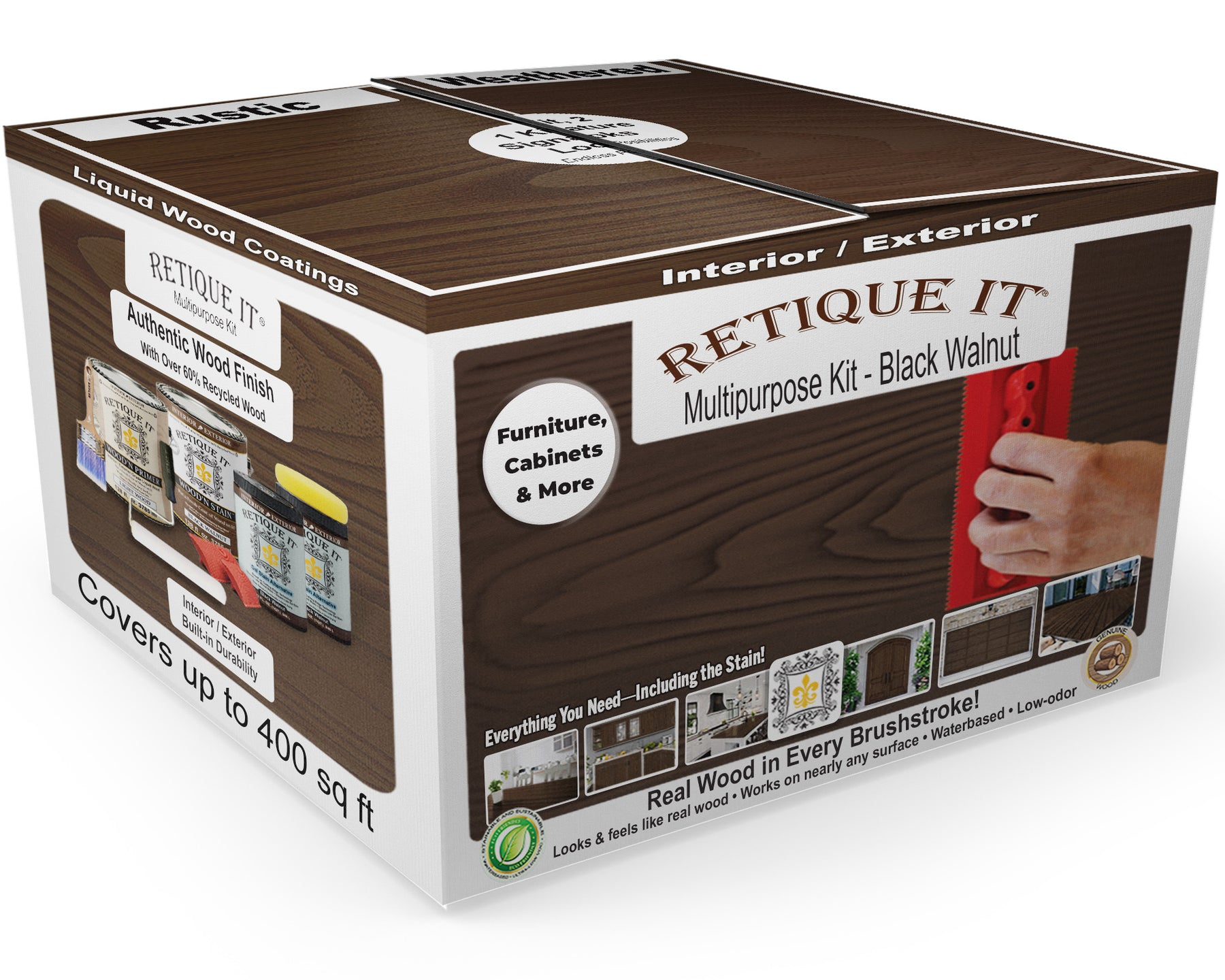 Multi-purpose Wood'n Kit (4x Lg) - Black Walnut