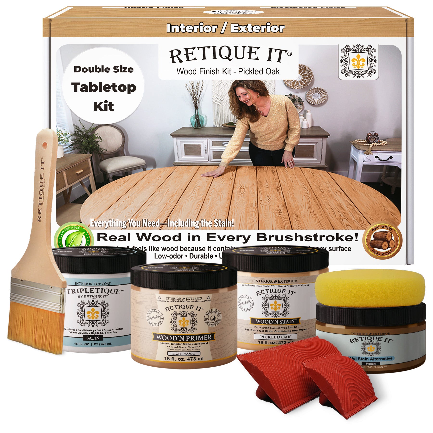 Tabletop Wood'n Finish Kit (4x Large) - Pickled Oak