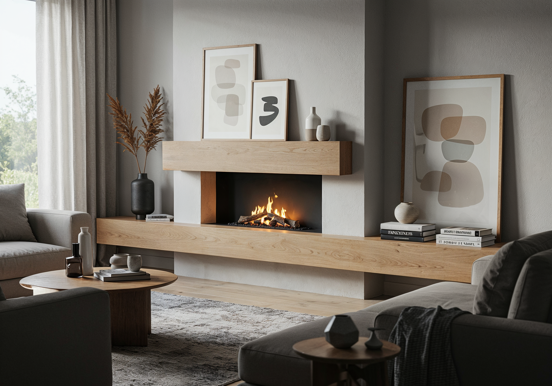 Fireplace Wood'n Finish Kit (Full Fireplace) - White Oak