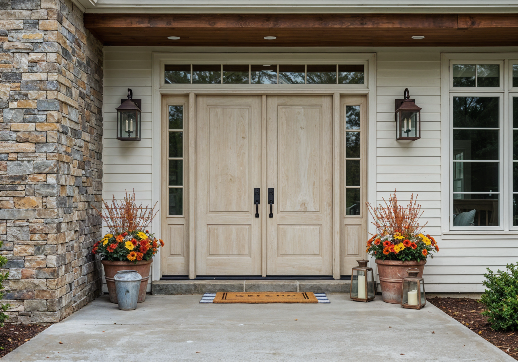 Wood'n Finish Front Door Kit (Double) - Sun Bleached