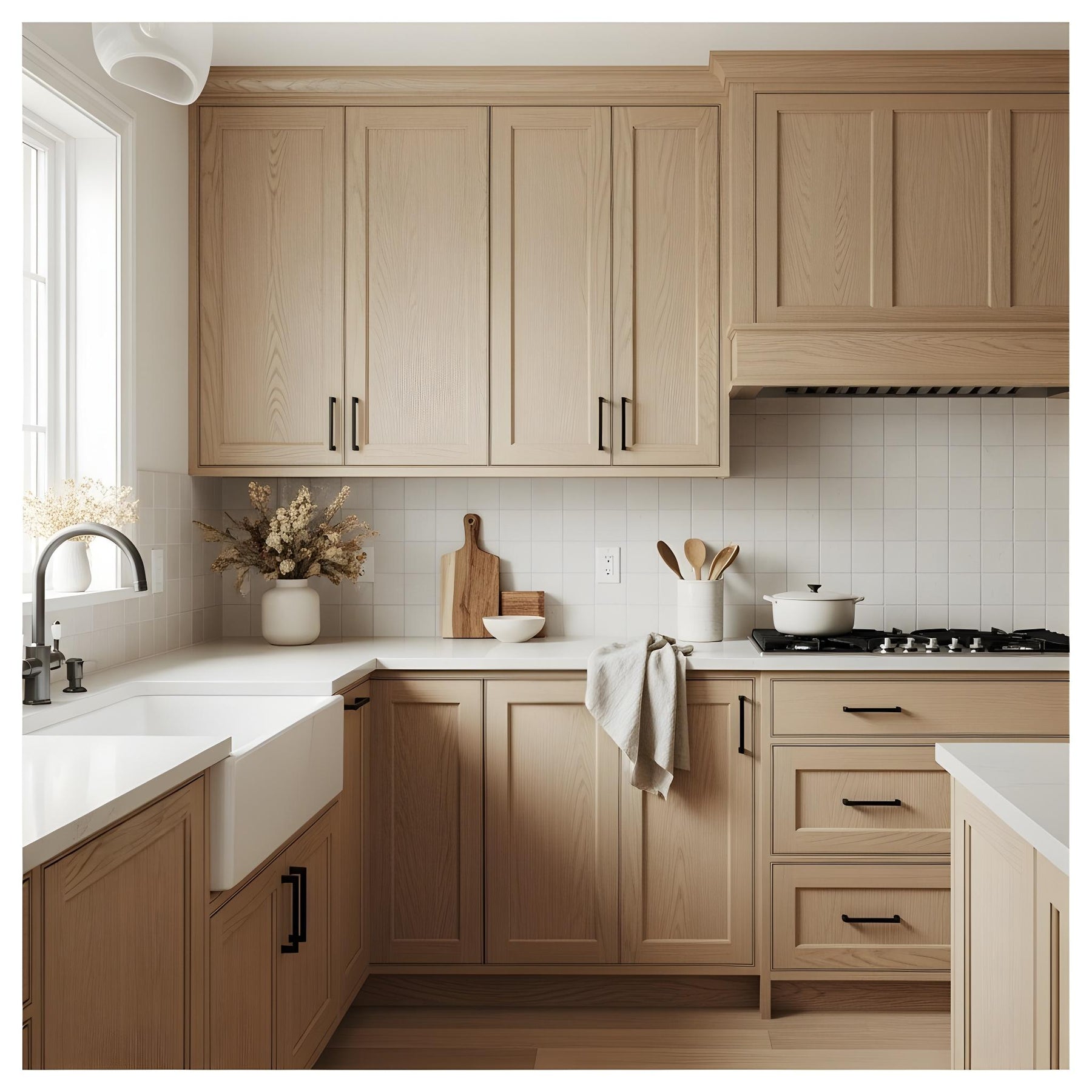 Wood'n Cabinet Kit (48 Door / Grained) - White Oak