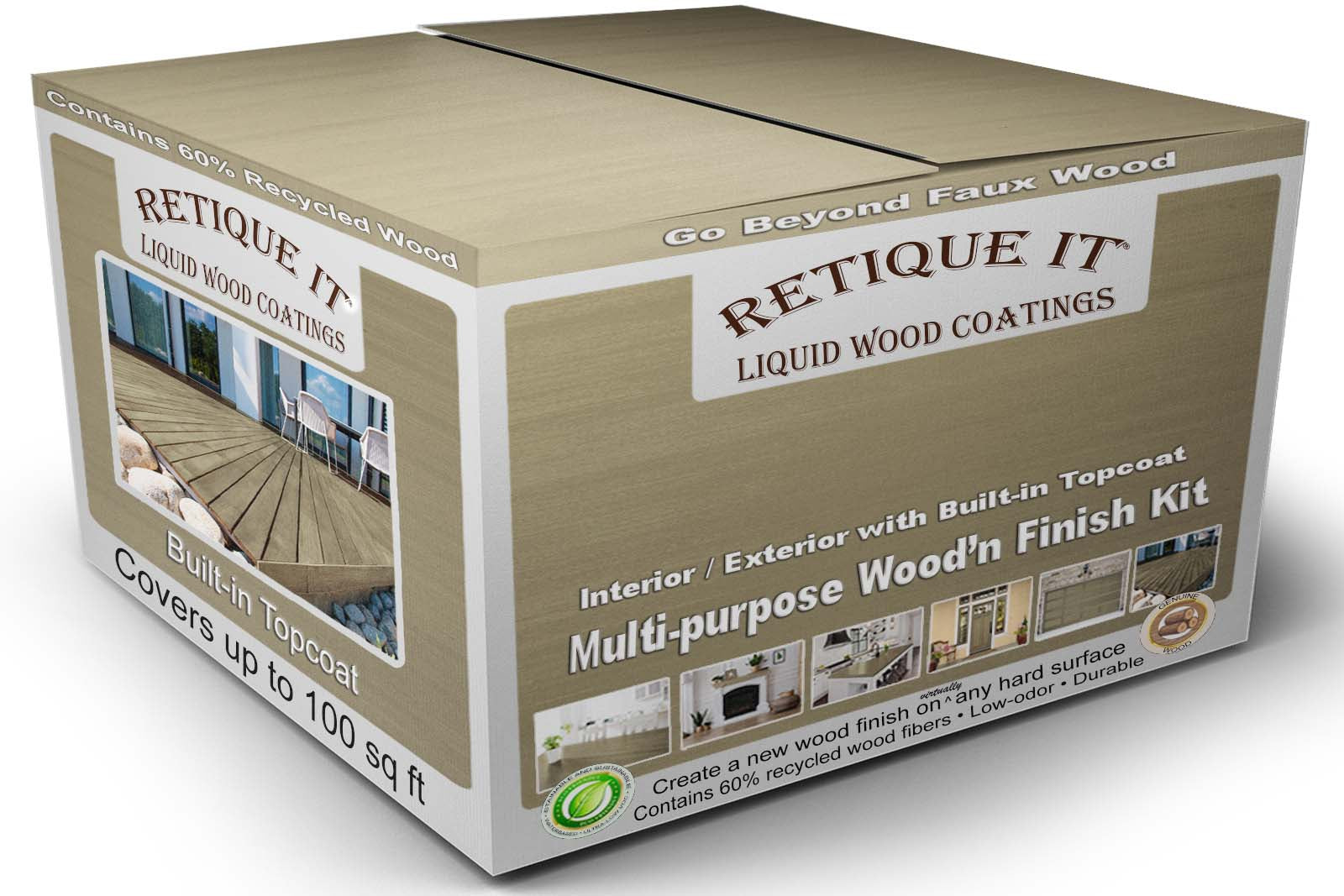 Multi-purpose Smooth Finish Kit (4x Lg) - Drift Wood - Exterior Top Coat