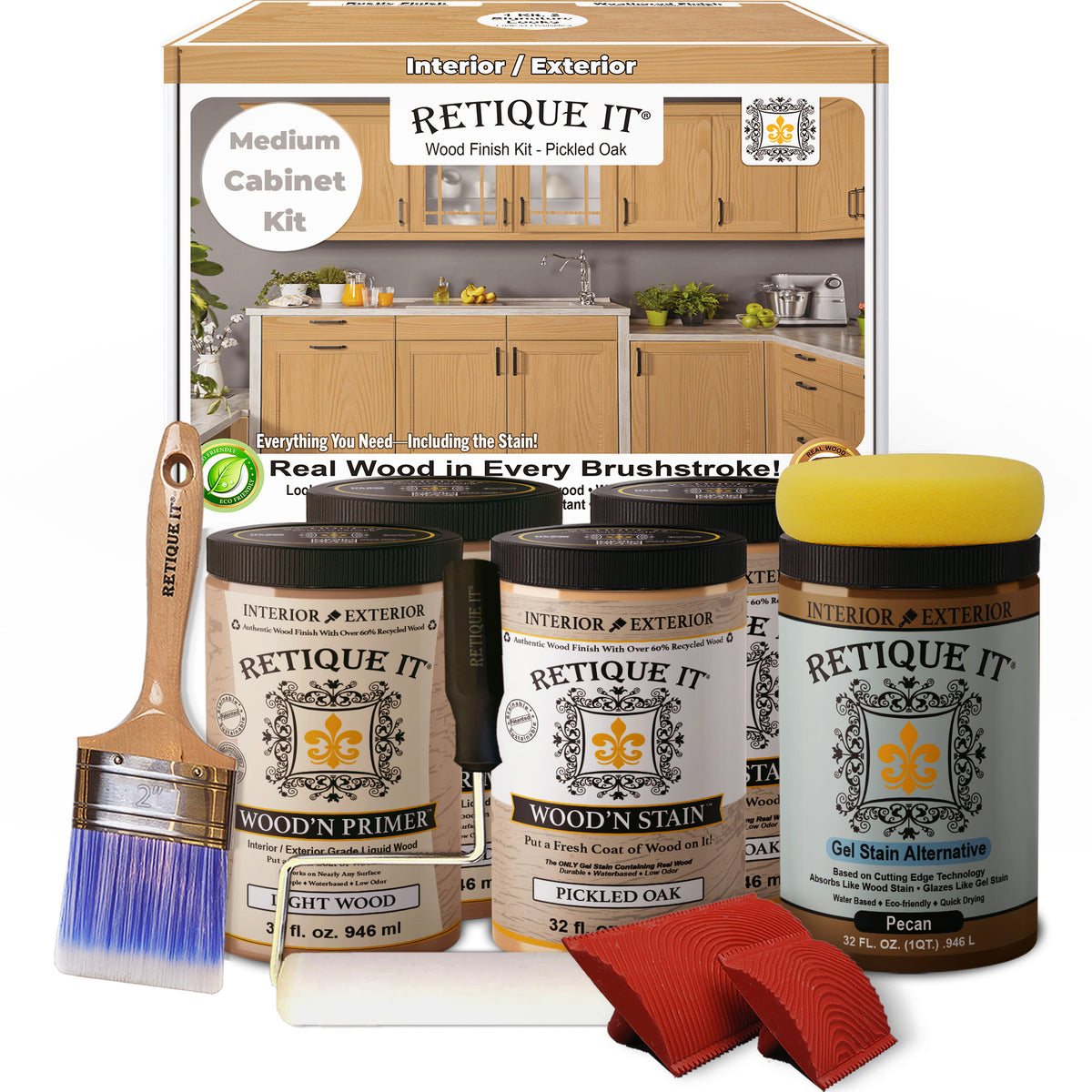 Wood'n Cabinet Kit (24 Door / Grained) - Pickled Oak