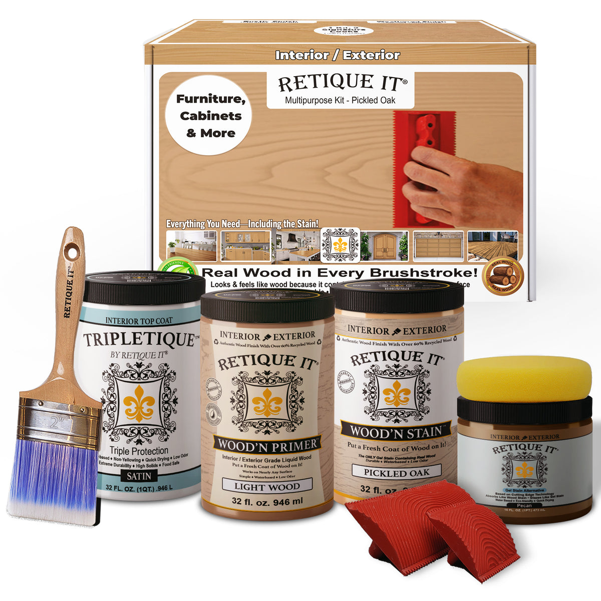 Multi-purpose Wood'n Kit (Large) - Pickled Oak - Interior Top Coat