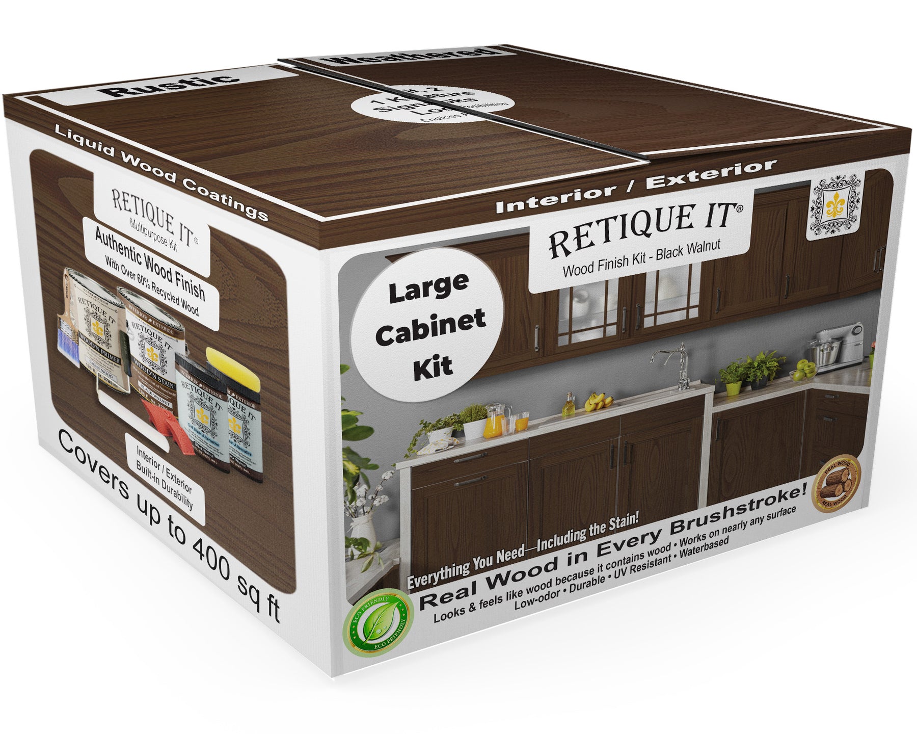 Wood'n Cabinet Kit (48 Door / Grained) - Black Walnut