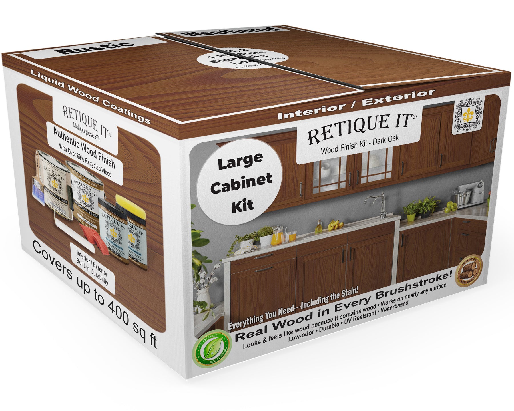 Wood'n Cabinet Kit (48 Door / Grained) - Dark Oak