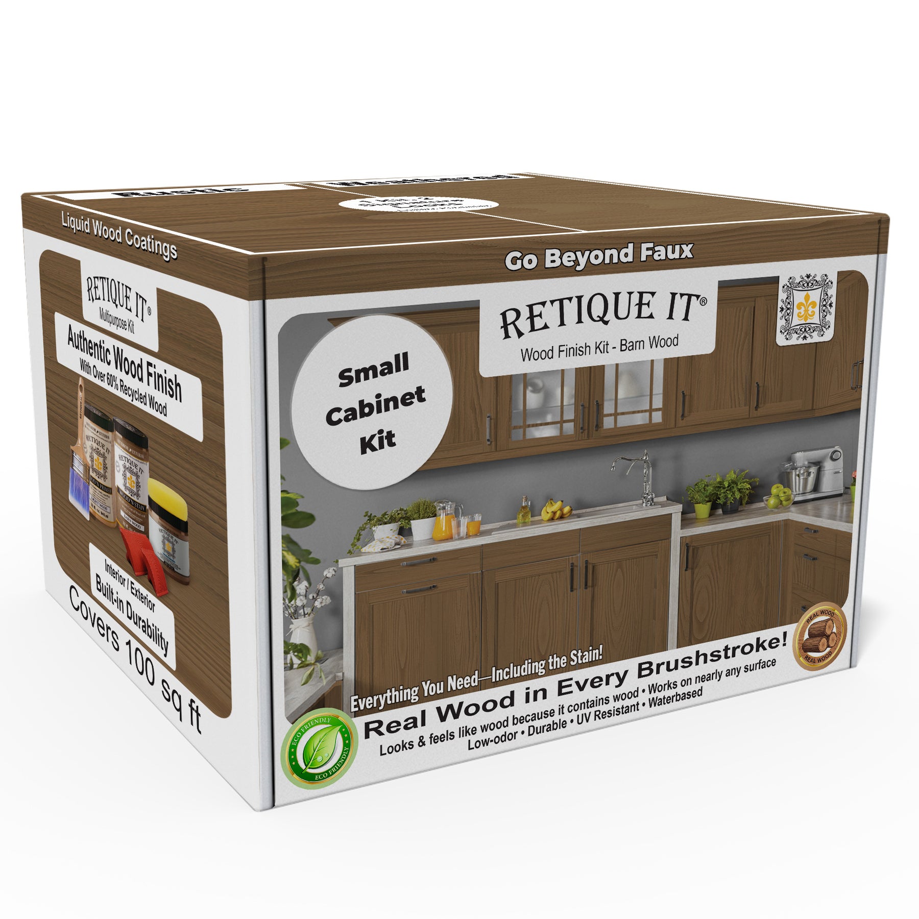 Wood'n Cabinet Kit (12 Door / Grained) - Barn Wood