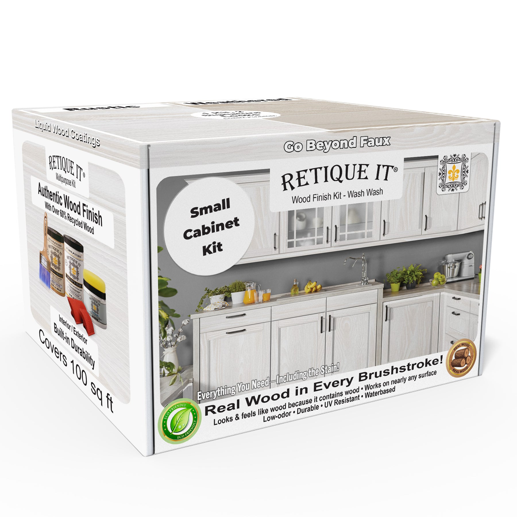 Wood'n Cabinet Kit (24 Door / Grained) - White Wash