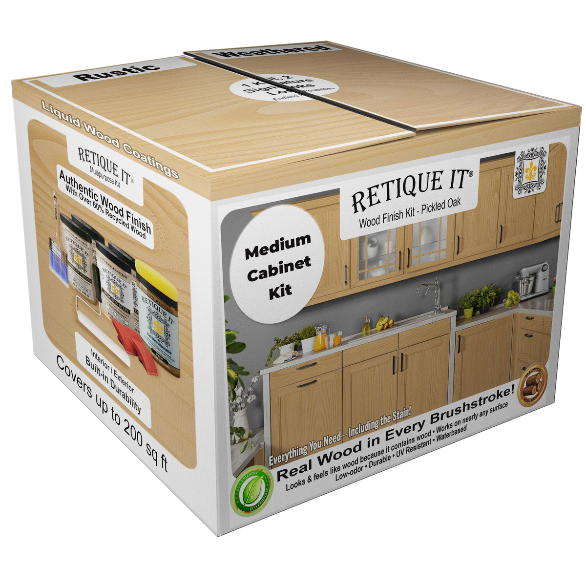 Wood'n Cabinet Kit (24 Door / Grained) - Pickled Oak