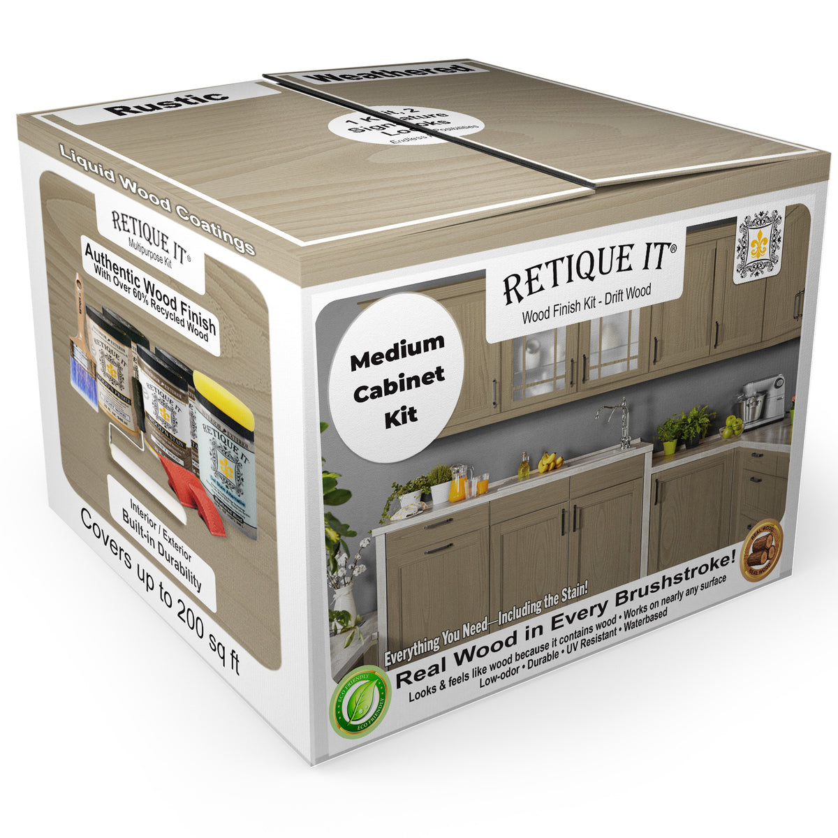 Wood'n Cabinet Kit (24 Door / Grained) - Drift Wood