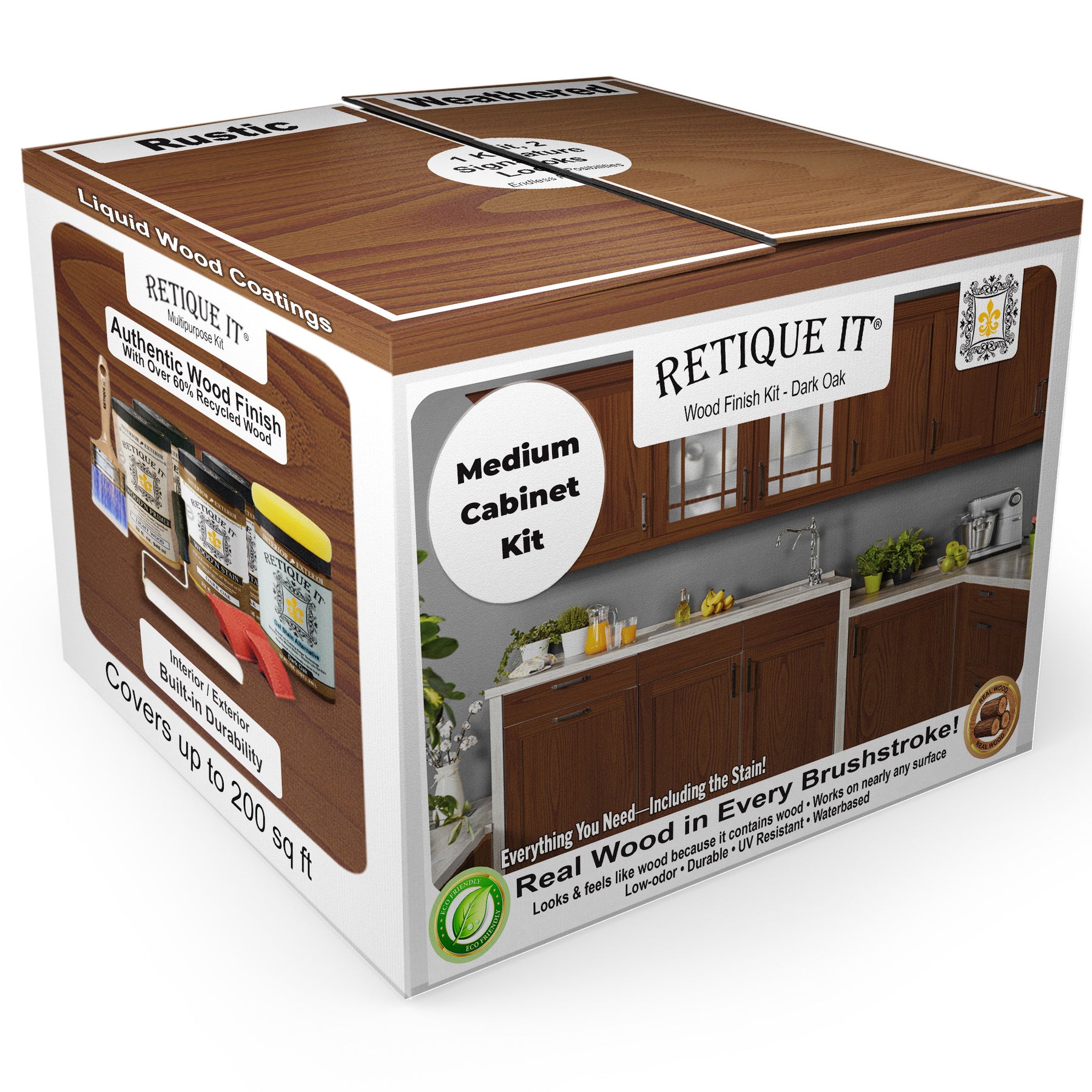 Wood'n Cabinet Kit (24 Door / Grained) - Dark Oak