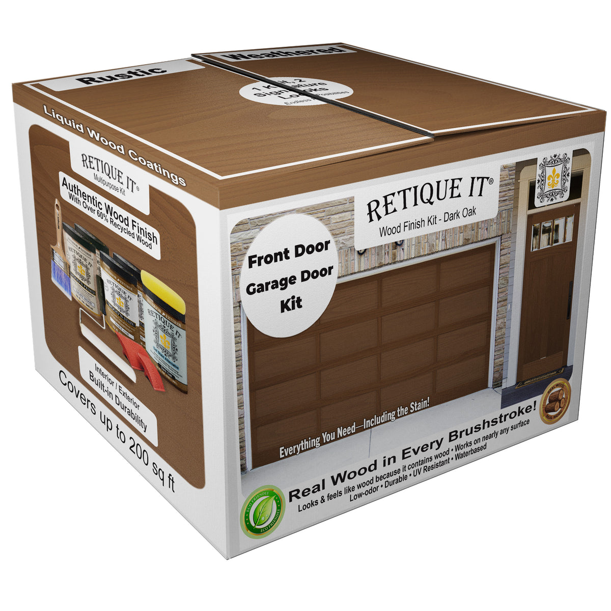 Wood'n Door Kit (Front & Garage Door) - Dark Oak