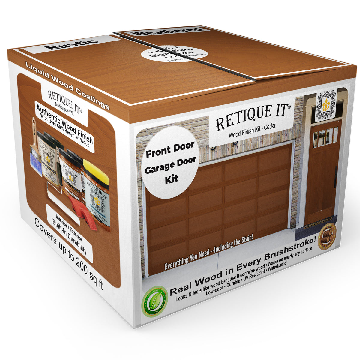 Wood'n Door Smooth Finish Kit (Front & Garage Door) - Cedar