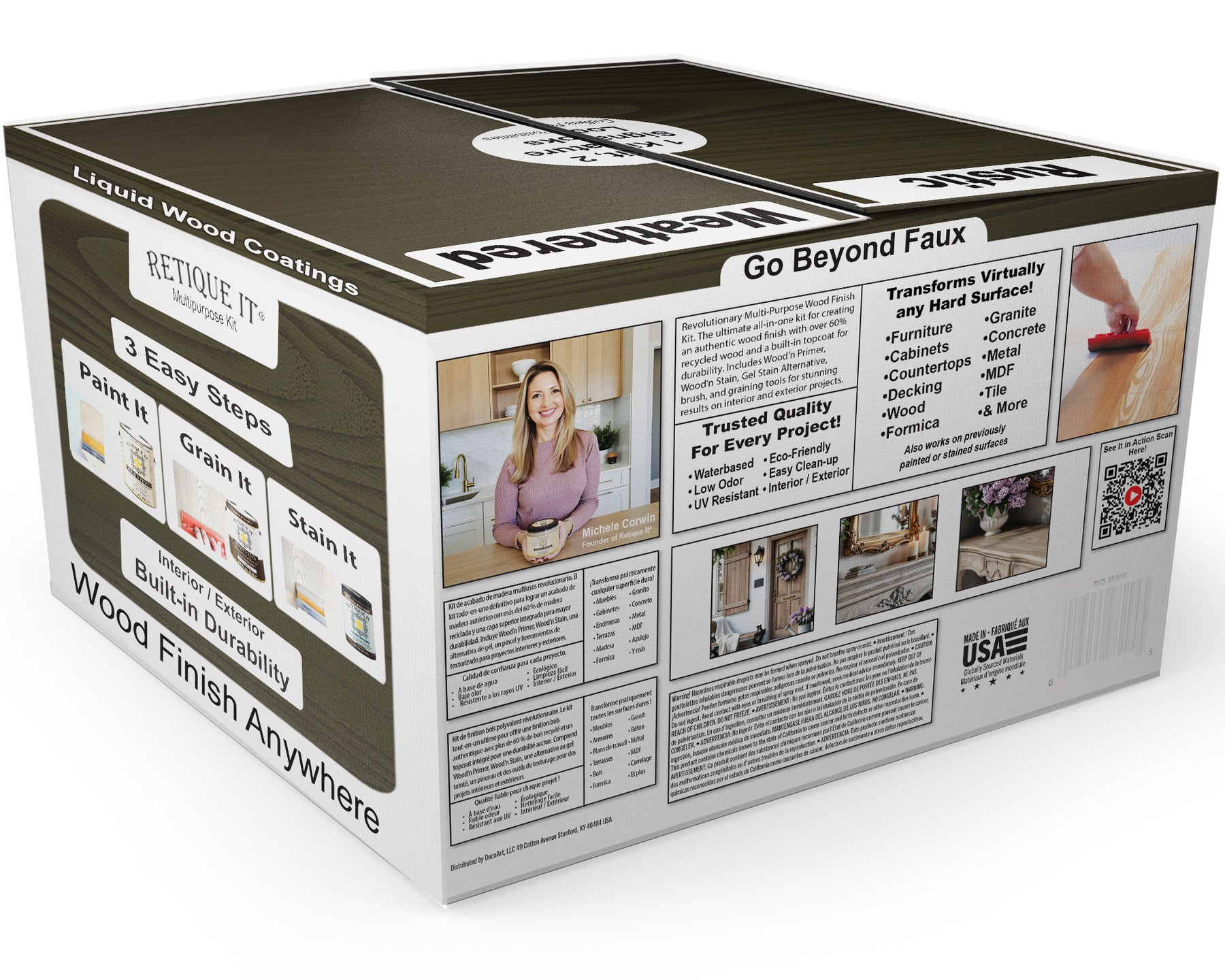 Multi-purpose Wood'n Kit (4x Lg) - Charcoal