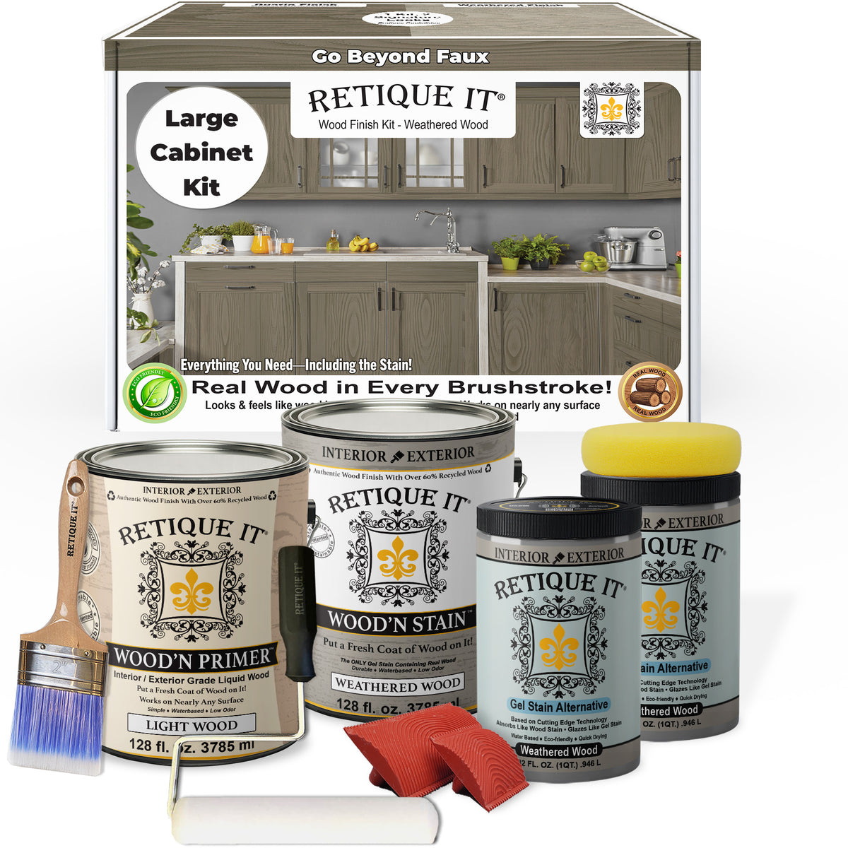 Wood'n Cabinet Kit (48 Door / Grained) - Weathered Wood