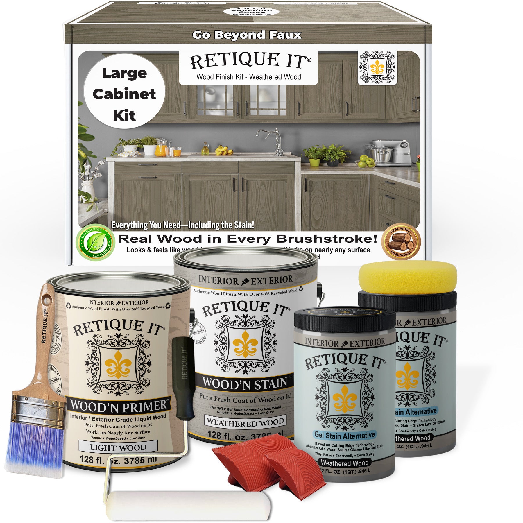 Wood'n Cabinet Kit (48 Door / Grained) - Weathered Wood