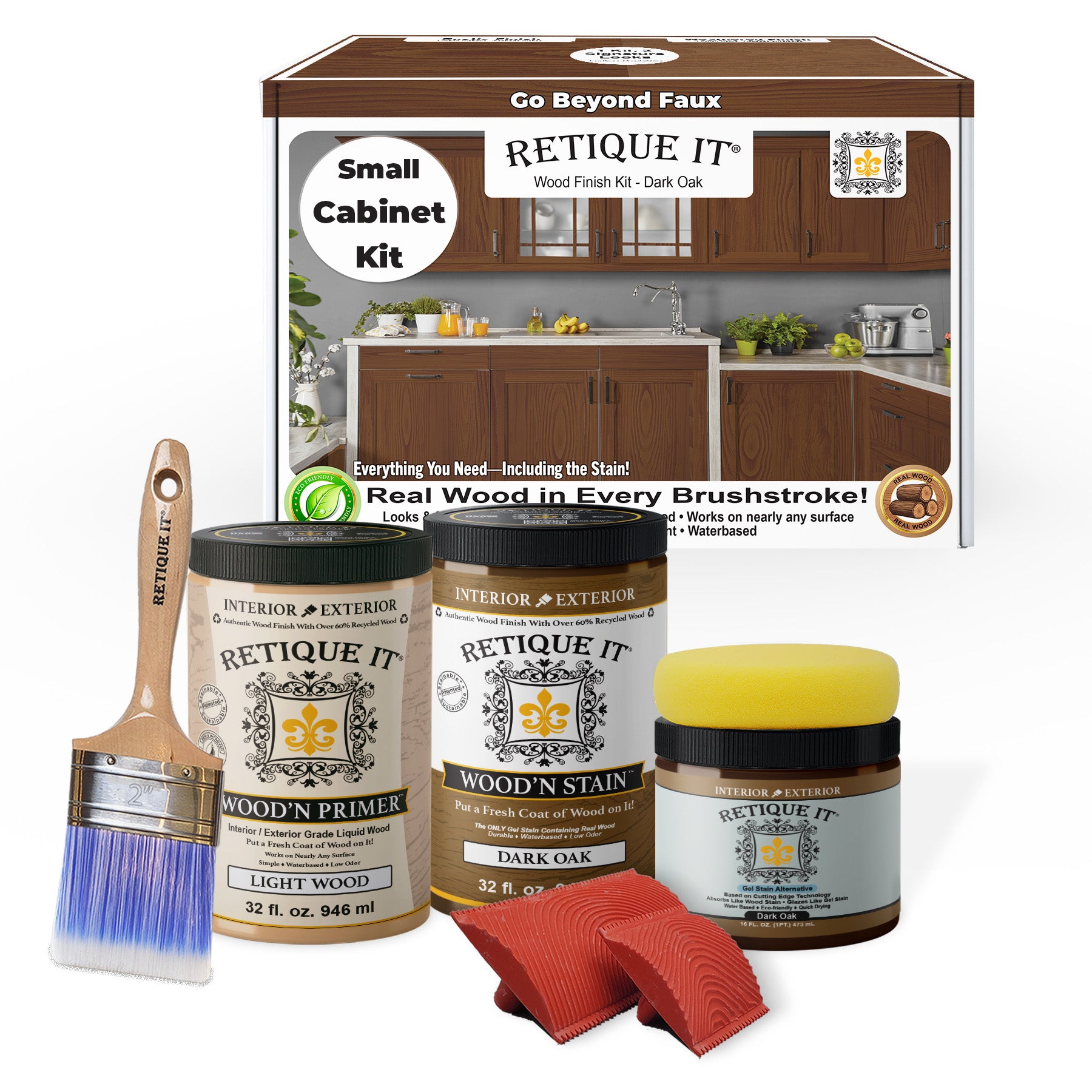 Wood'n Cabinet Kit (12 Door / Grained) - Dark Oak