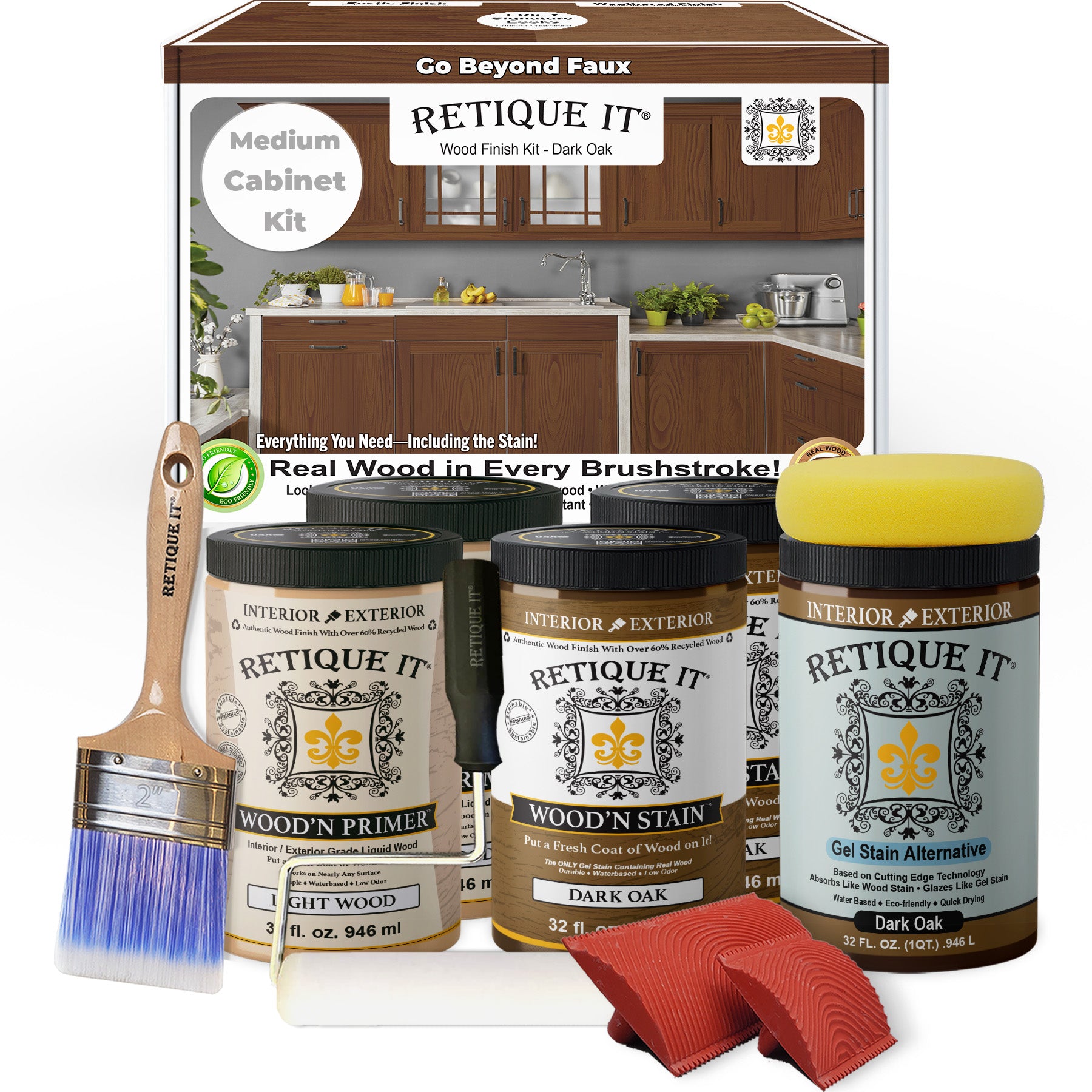 Wood'n Cabinet Kit (24 Door / Grained) - Dark Oak