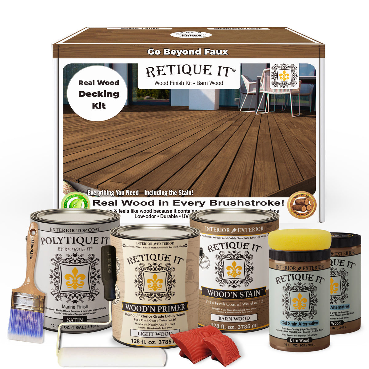 Multi-purpose Wood'n Kit (4x Lg) - Barn Wood - Interior Top Coat