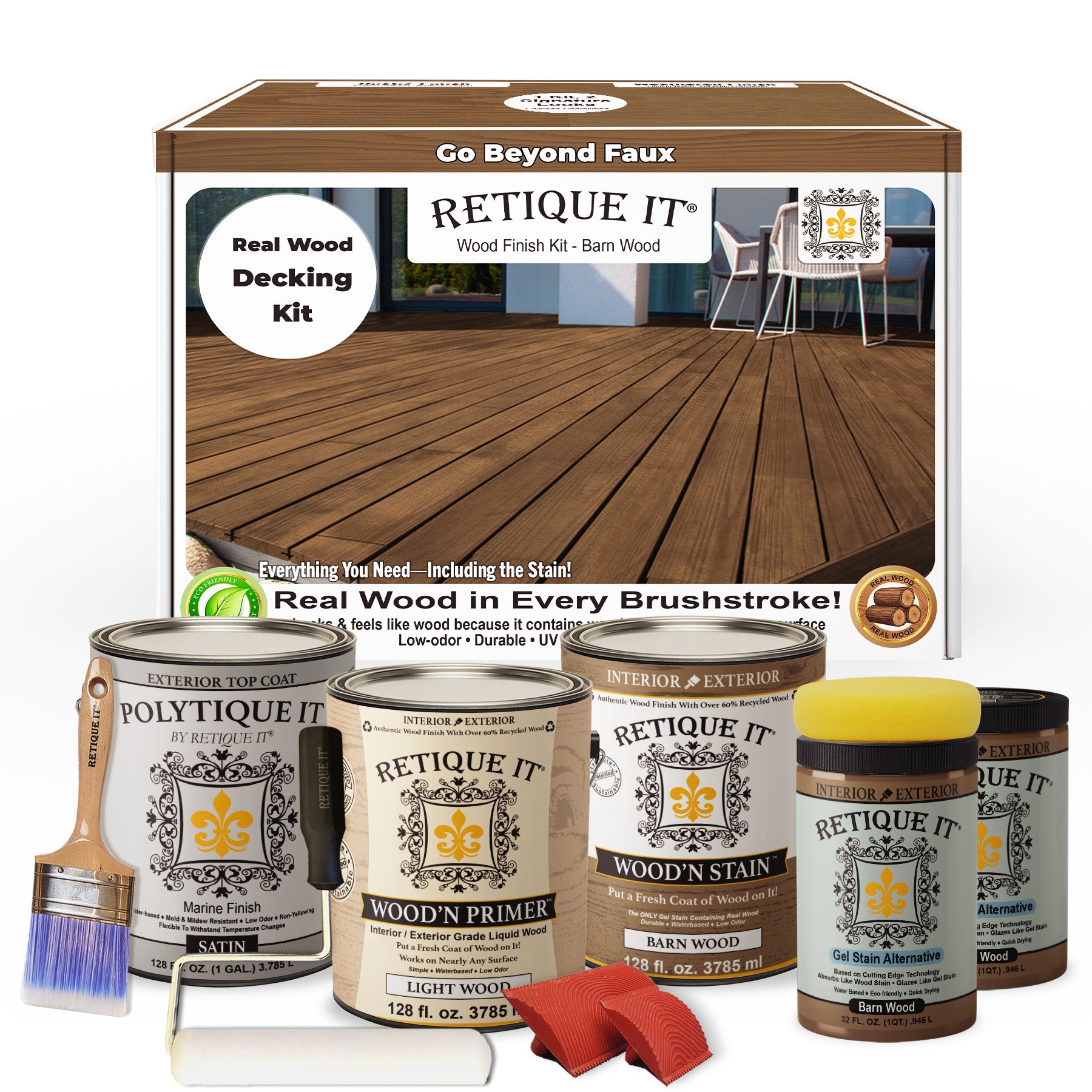 Multi-purpose Wood'n Kit (4x Lg) - Barn Wood - Interior Top Coat