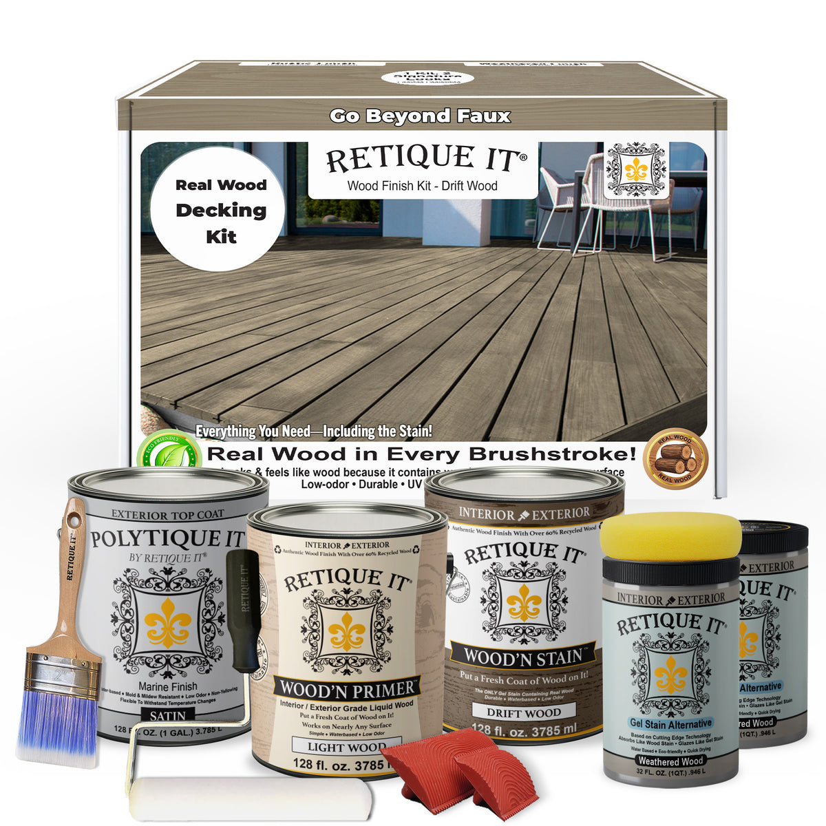 Multi-purpose Wood'n Kit (4x Lg) - Drift Wood - Exterior Top Coat