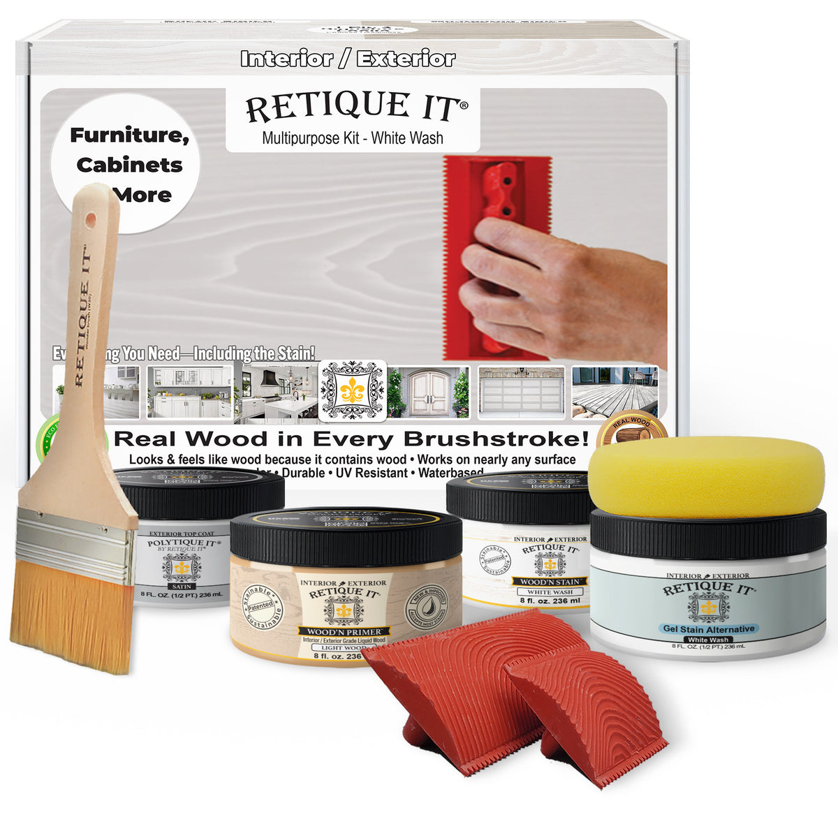 Multi-purpose Wood'n Kit - White Wash - Exterior Top Coat