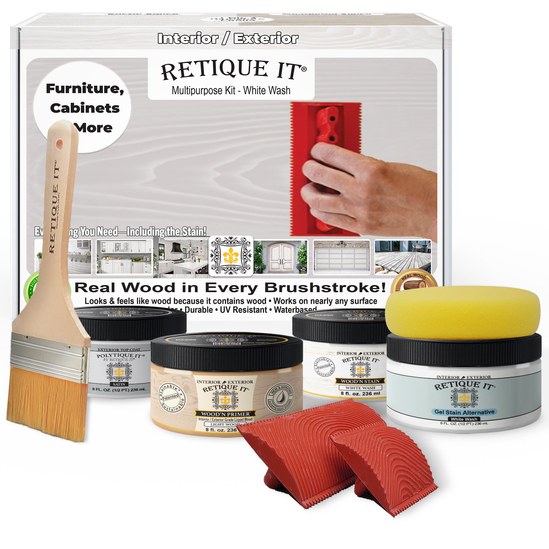 Multi-purpose Wood'n Kit - White Wash - Exterior Top Coat