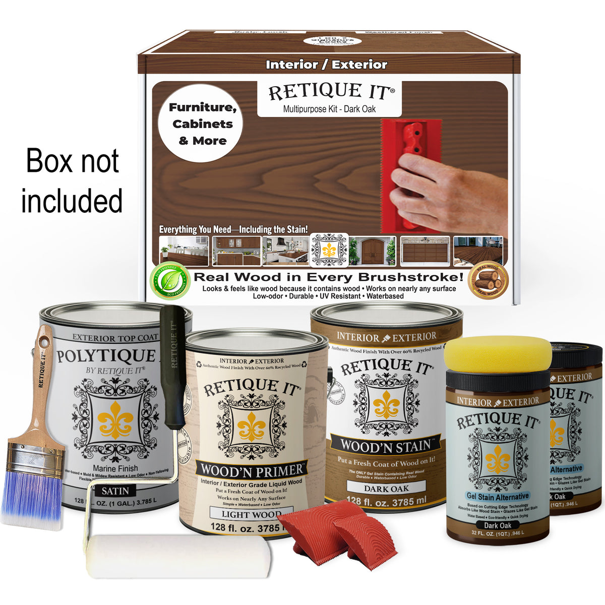 Multi-purpose Wood'n Kit (4x Lg) - Dark Oak - Exterior Top Coat