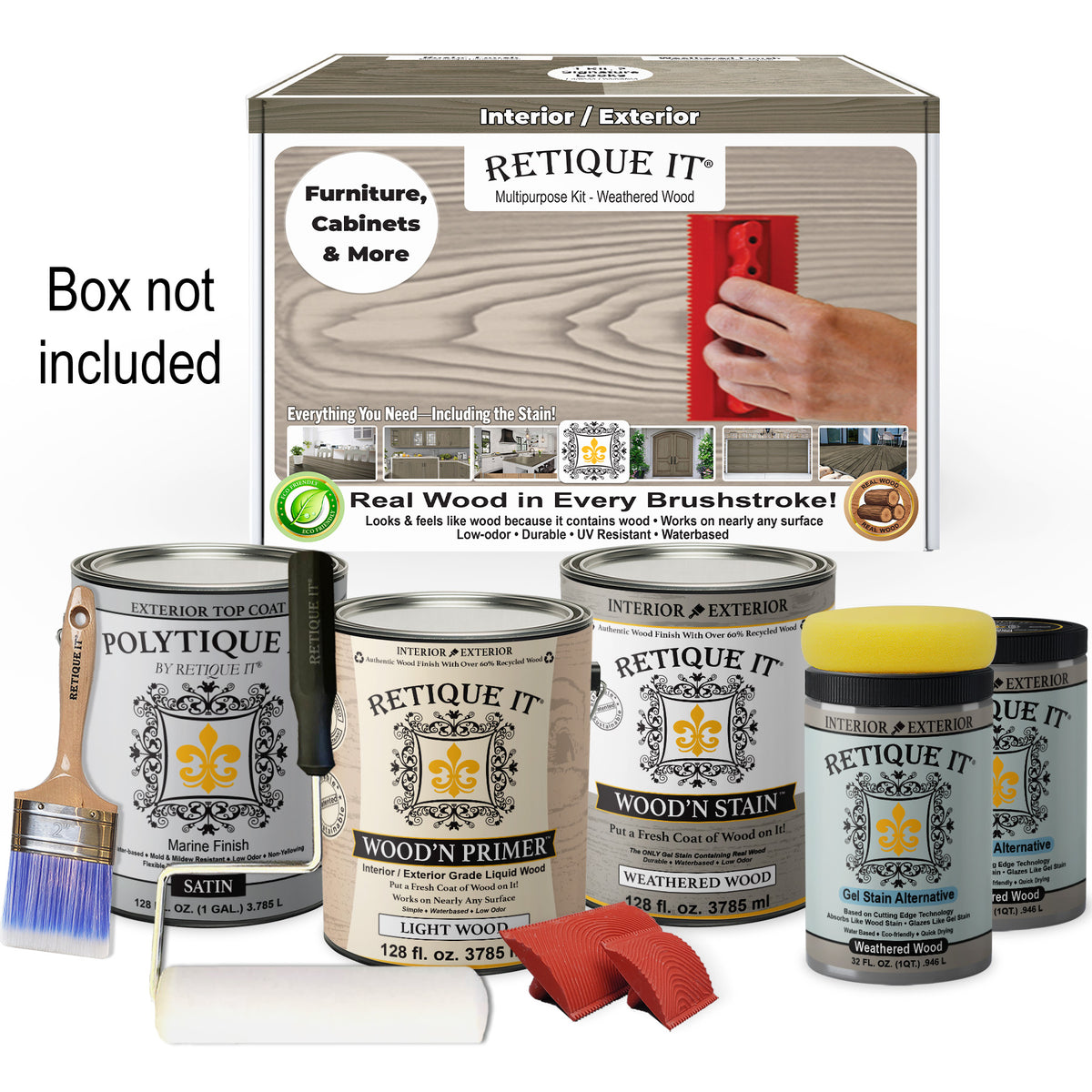 Multi-purpose Wood'n Kit (4x Lg) - Weathered Wood - Exterior Top Coat
