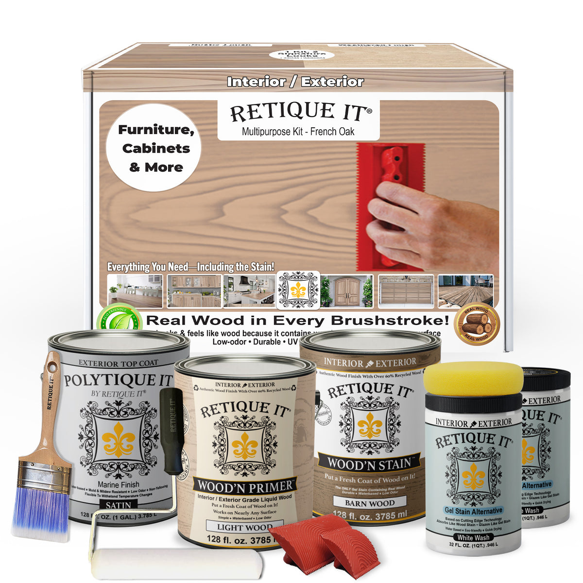 Multi-purpose Wood'n Kit (4x Lg) - French Oak - Exterior Top Coat