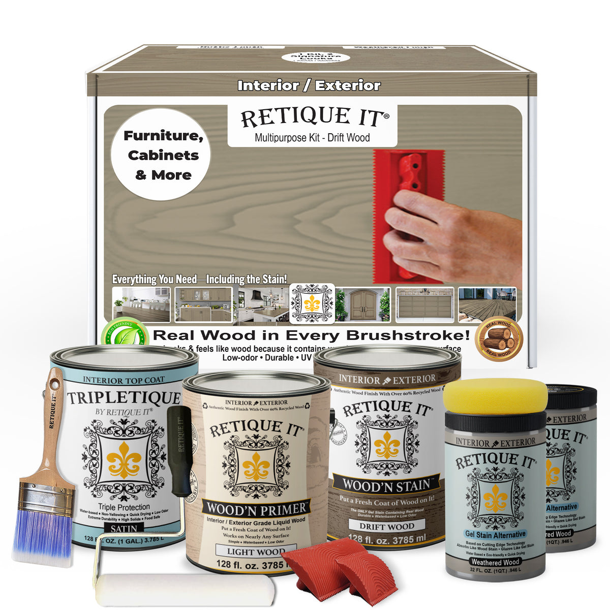 Multi-purpose Wood'n Kit (4x Lg) - Drift Wood - Interior Top Coat