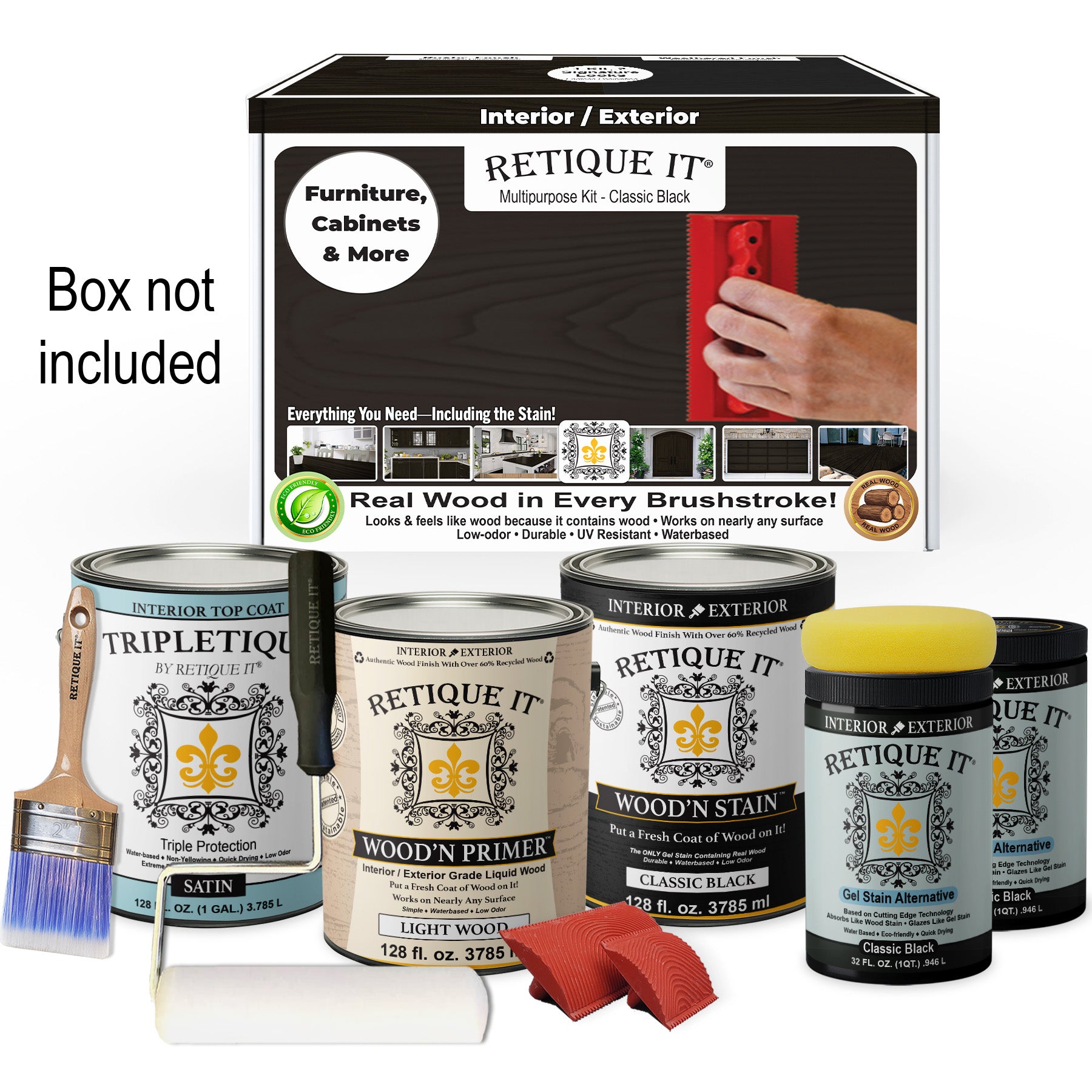 Multi-purpose Wood'n Kit (4x Lg) - Classic Black - Interior Top Coat
