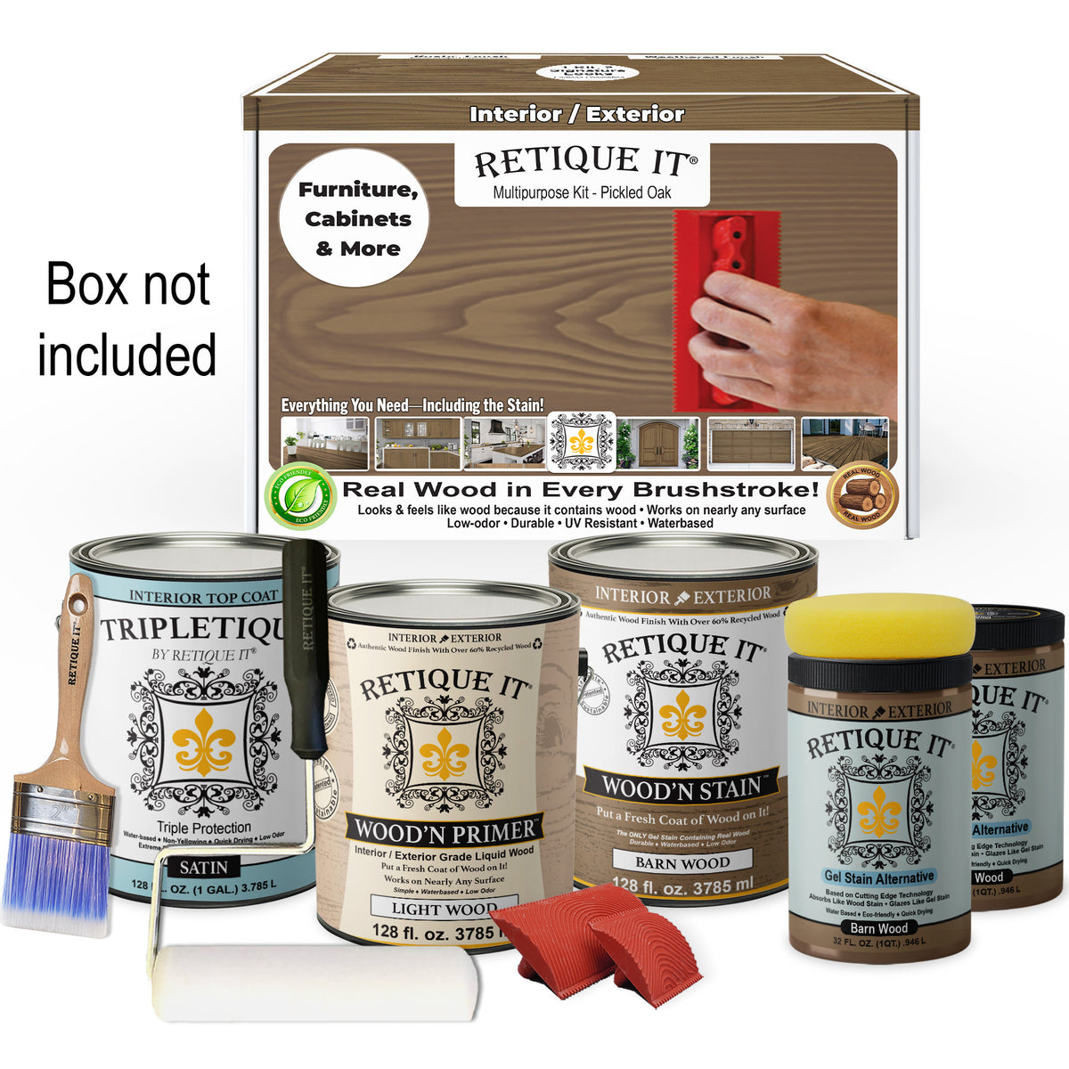 Multi-purpose Wood'n Kit (4x Lg) - Barn Wood - Interior Top Coat