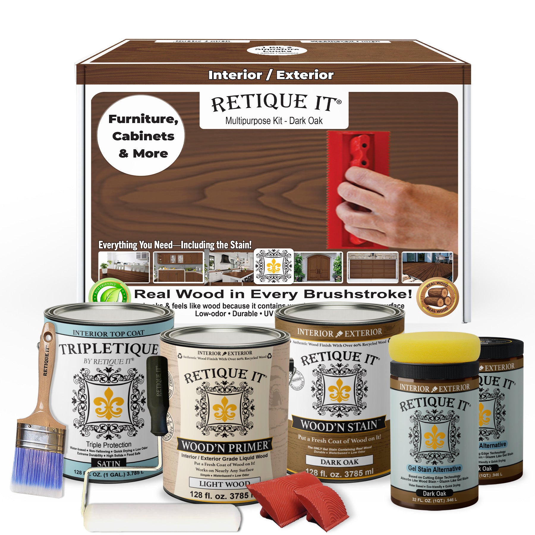 Multi-purpose Wood'n Kit (4x Lg) - Dark Oak - Interior Top Coat