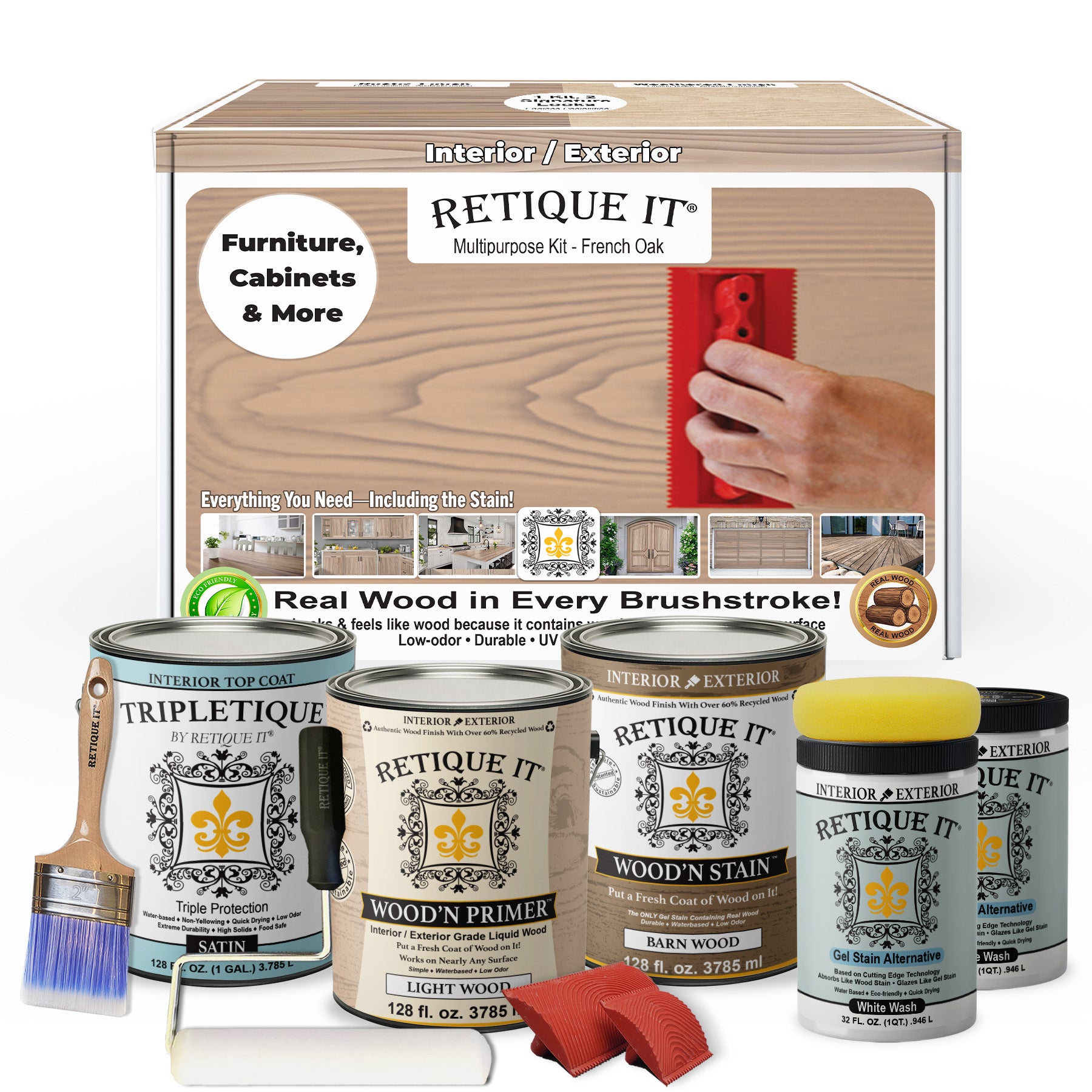 Multi-purpose Wood'n Kit (4x Lg) - French Oak - Interior Top Coat