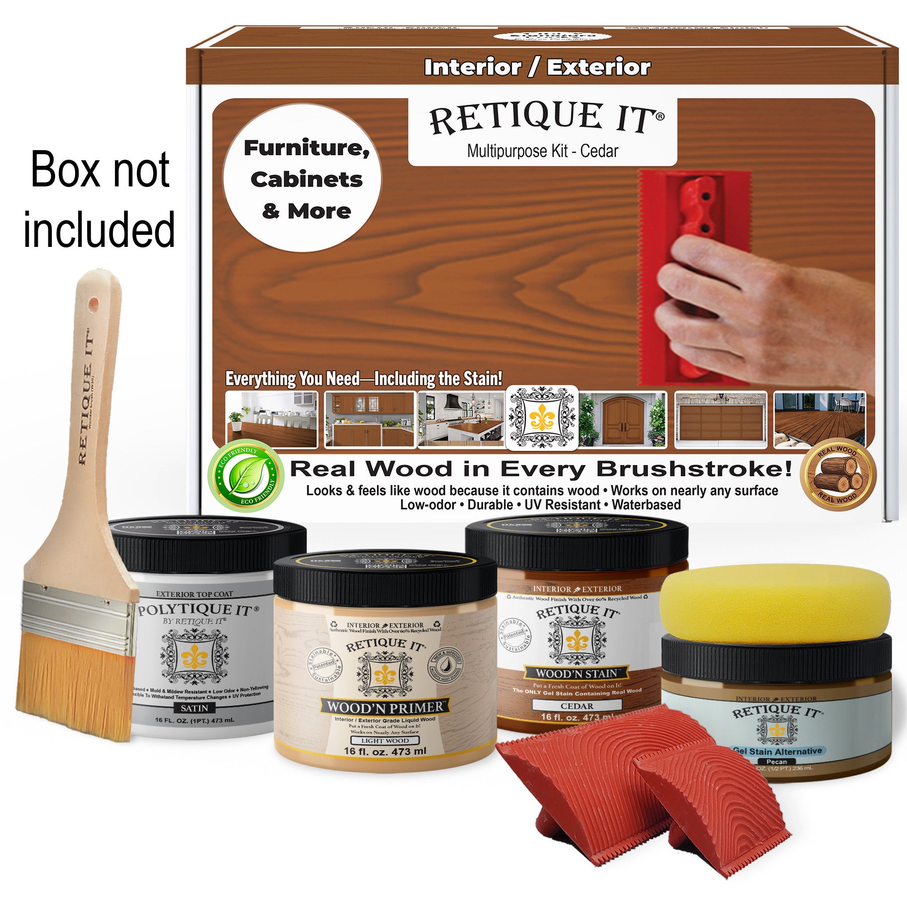 Multi-purpose Wood'n Kit (Med) - Cedar - Exterior Top Coat