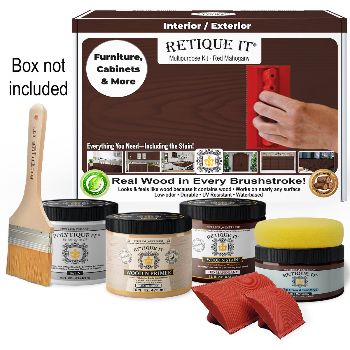 Multi-purpose Wood'n Kit (Med) - Red Mahogany - Exterior Top Coat