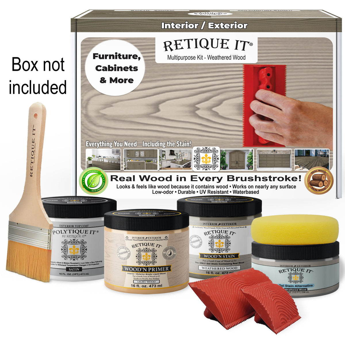 Multi-purpose Wood'n Kit (Med) - Weathered Wood - Exterior Top Coat