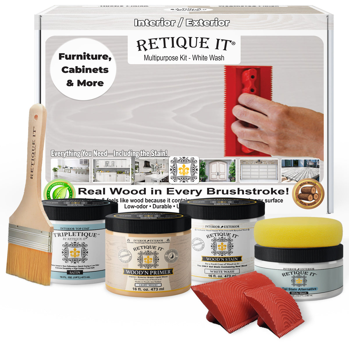 Multi-purpose Wood'n Kit (Med) - White Wash - Interior Top Coat