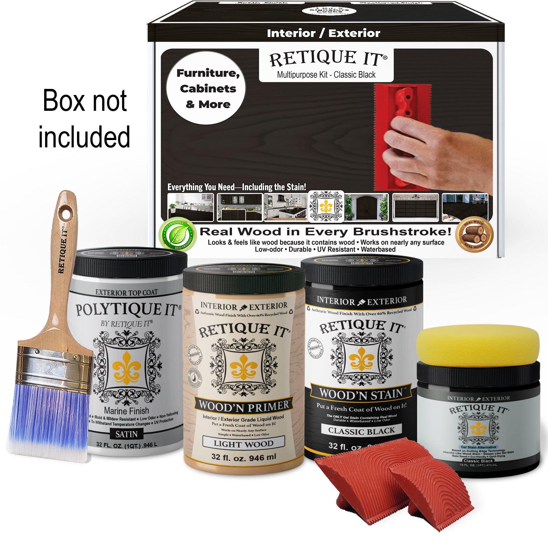 Multi-purpose Wood'n Kit (Large) - Classic Black - Exterior Top Coat