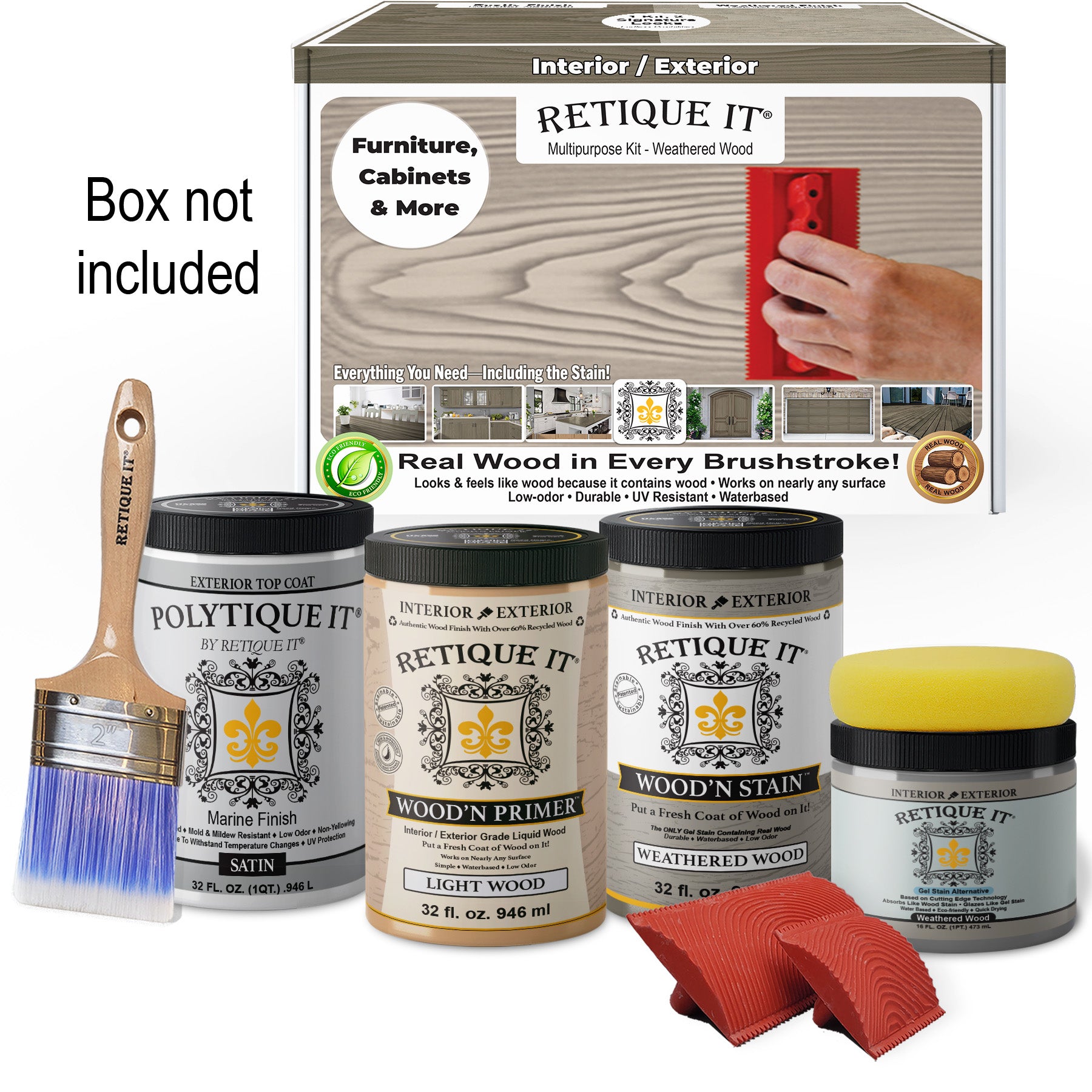 Multi-purpose Wood'n Kit (Large) - Weathered Wood - Exterior Top Coat