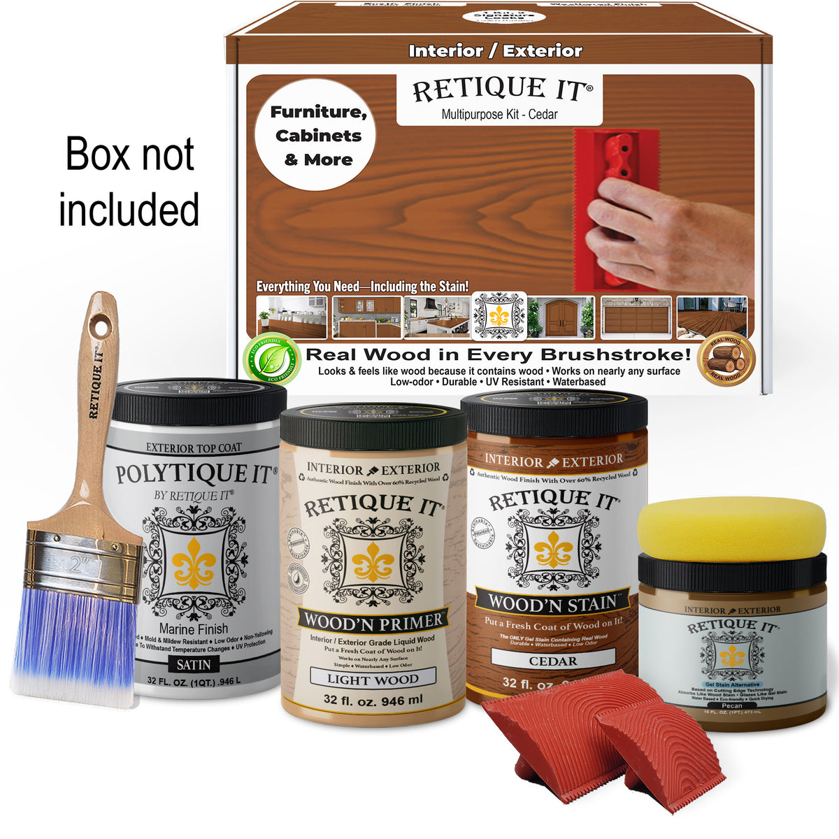 Multi-purpose Wood'n Kit (Large) - Cedar - Exterior Top Coat