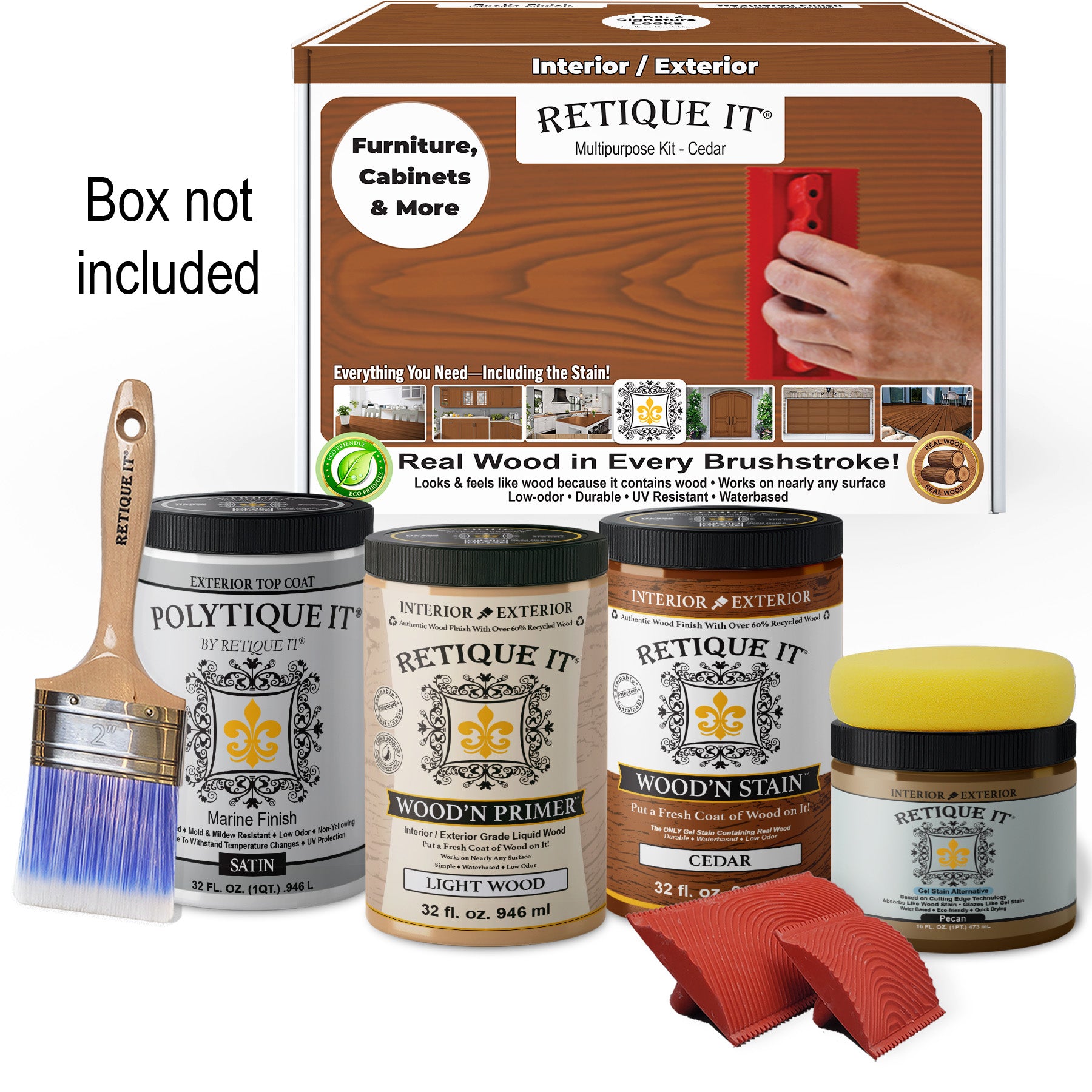 Multi-purpose Wood'n Kit (Large) - Cedar - Exterior Top Coat