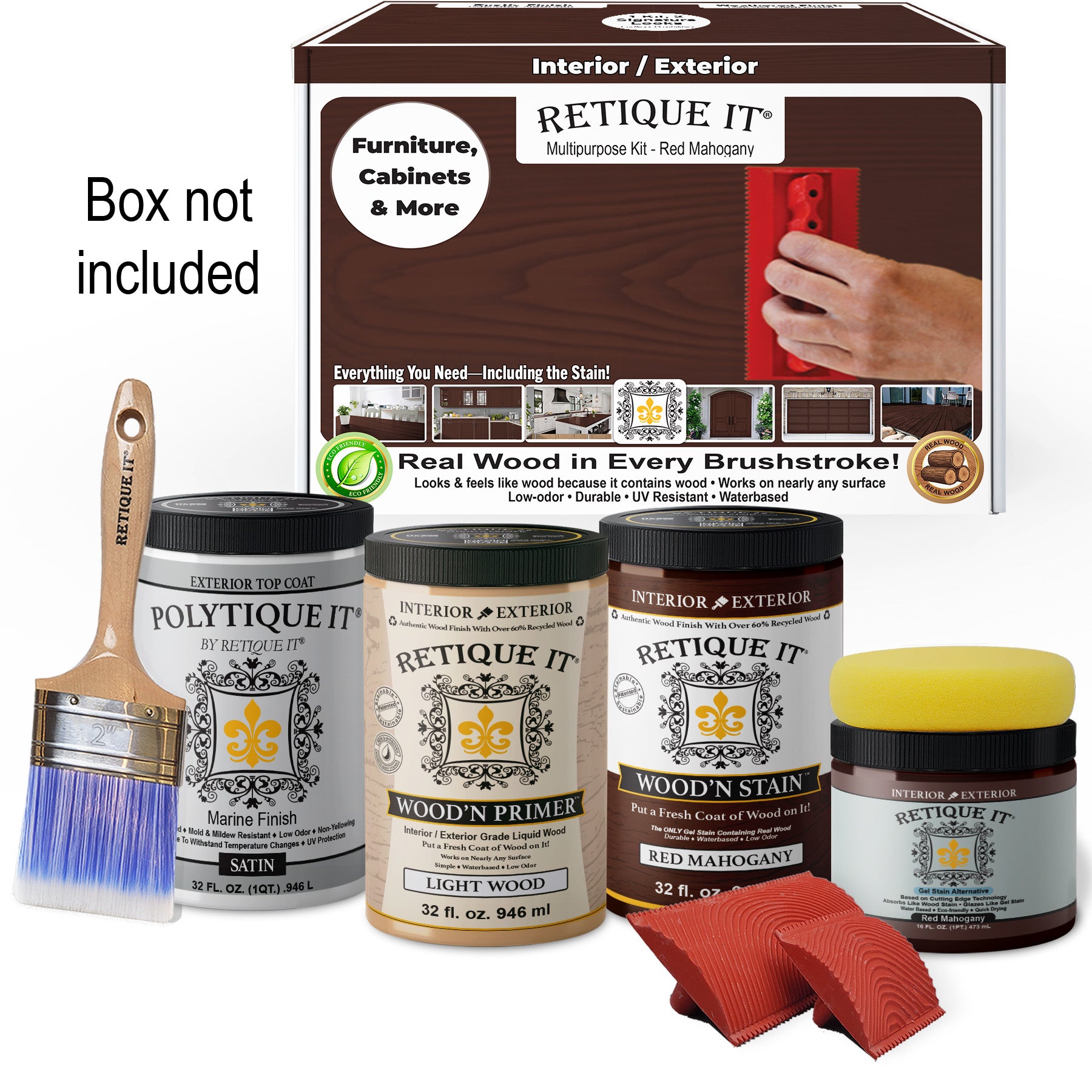 Multi-purpose Wood'n Kit (Large) - Red Mahogany - Exterior Top Coat
