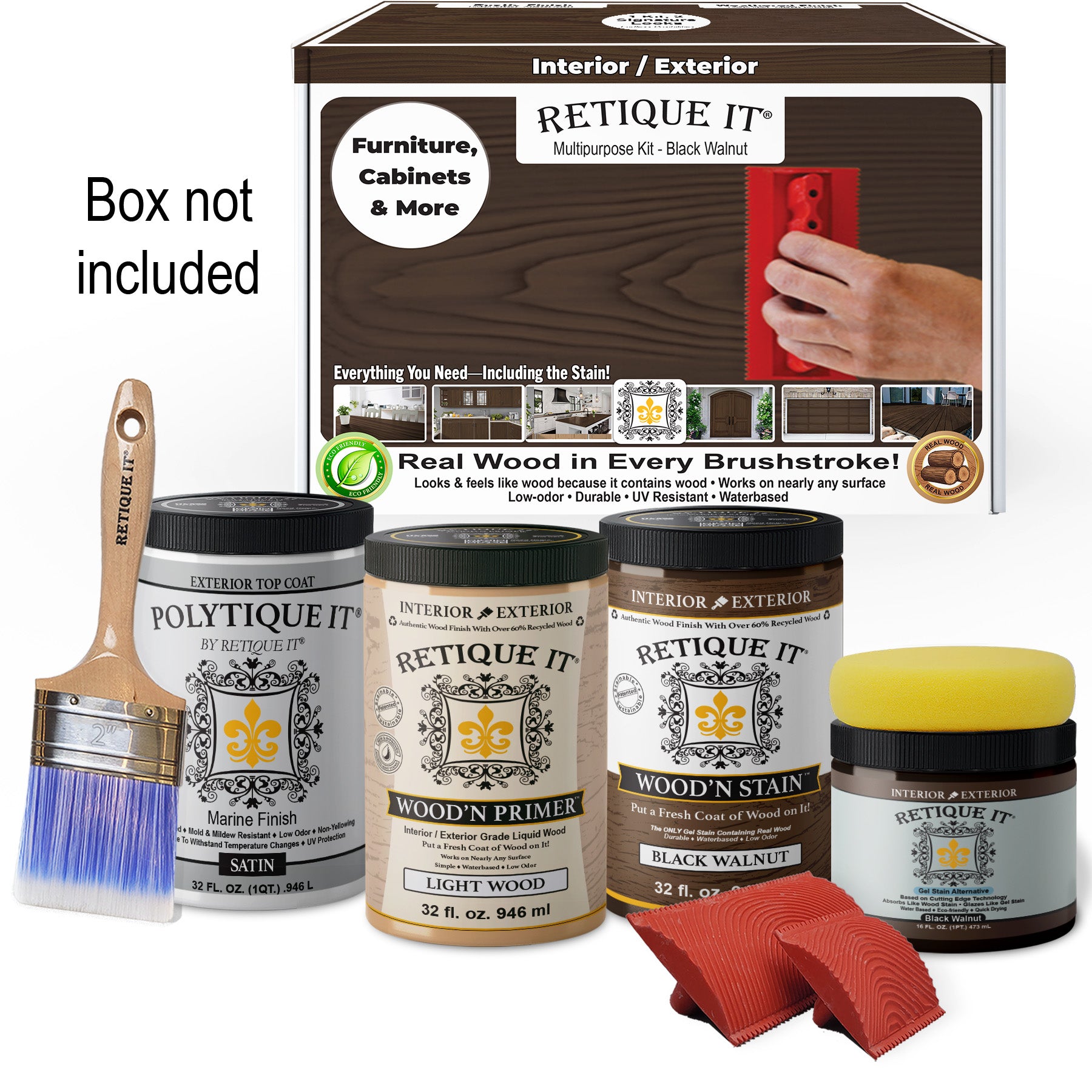 Multi-purpose Wood'n Kit (Large) - Black Walnut - Exterior Top Coat