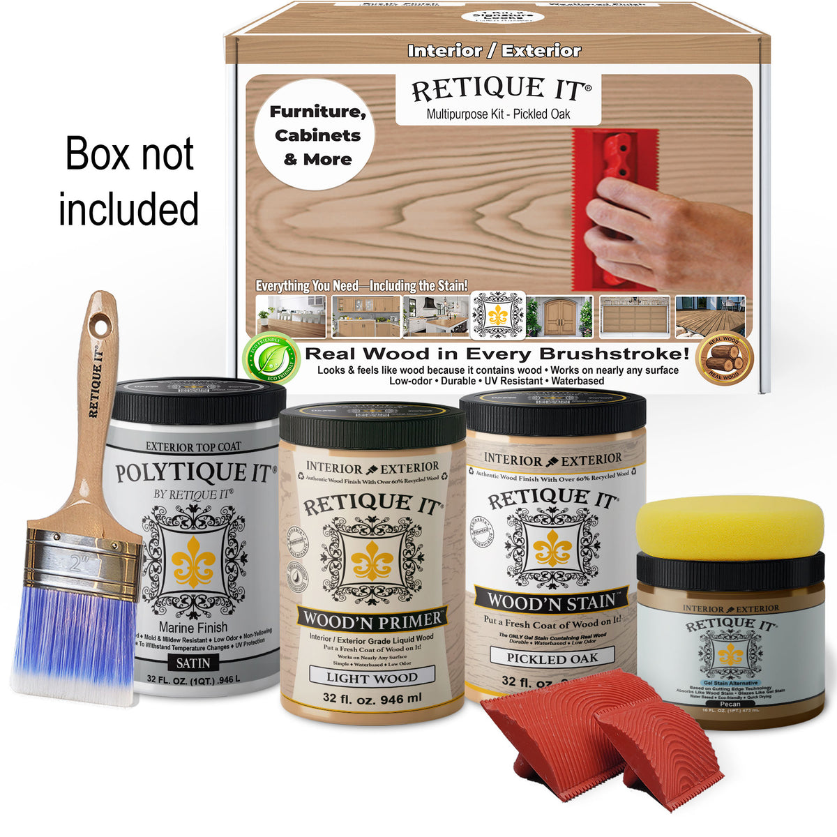 Multi-purpose Wood'n Kit (Large) - Pickled Oak - Exterior Top Coat