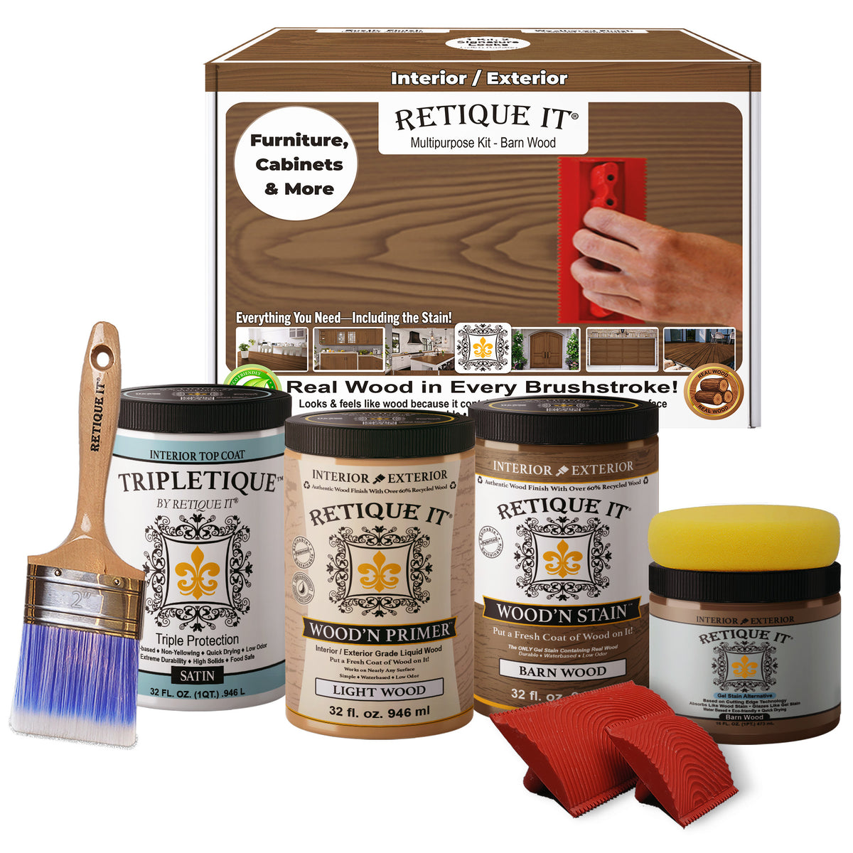 Multi-purpose Wood'n Kit (Large) - Barn Wood - Interior Top Coat