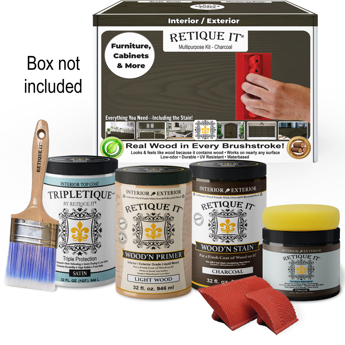 Multi-purpose Wood'n Kit (Large) - Charcoal - Interior Top Coat